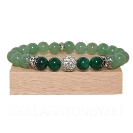   Aventurin karkötő aventurinkvarccal és shamballa gyönggyel